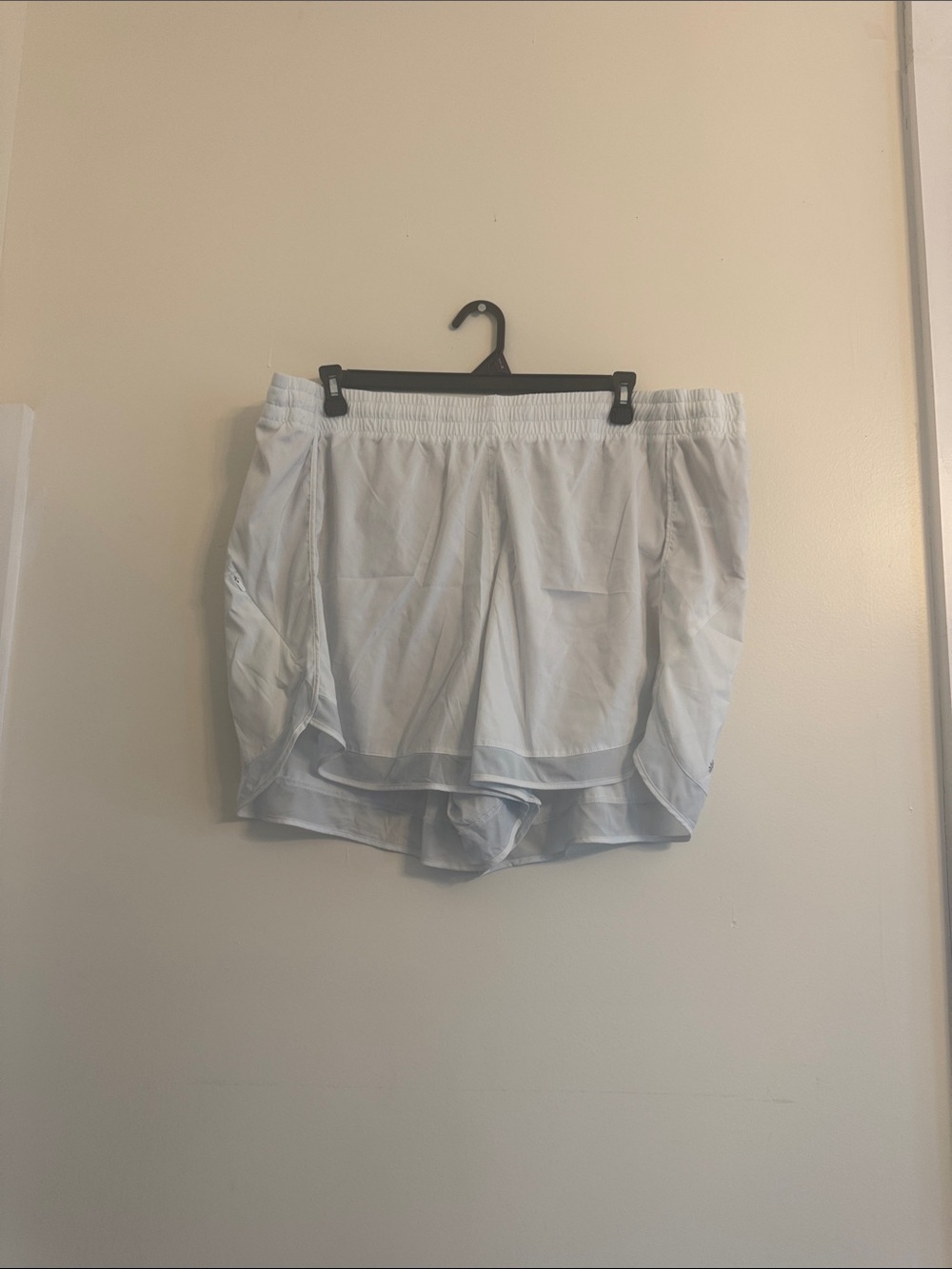 Athleta Light Blue Women's Running Shorts with Built-In Liner